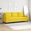 vidaXL Canapé 3 places jaune clair 180 cm Tissu Voir les images du produit 3