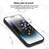 A screen protector is shown on top of a smartphone, with water droplets on the protector. Produktbild-Vorschau