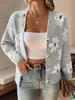 ASKSA Damen Strickjacke V-Ausschnitt Langarm Lose Produktbild-Vorschau 4