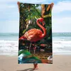 FEBE Strandtuch XXL 100x180 cm Flamingo Badetuch Groß 100% Produktbild-Vorschau 6