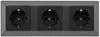 MILOS Set 3 prises + cadre triple 250V~/ 16A, Anthracite Voir les images du produit 7