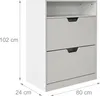 Scarpiera Relaxdays con ripiano, LxPxA: 102x80x24 cm, per Anteprima dell’immagine prodotto 4