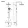 Homelody Duschsystem Thermostat Duschset Chrom 12" Produktbild-Vorschau 3