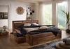 MASSIVMOEBEL24 Bett mit Schublade Sheesham 200x200 Produktbild-Vorschau 1