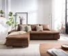 Couch Abilene Braun 260x175 mit Bettfunktion Ottomane Produktbild-Vorschau 2
