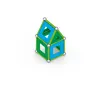 A small, colorful toy house made of magnetic building pieces. Náhled obrázku produktu