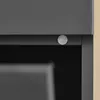 Detail der silbernen Knopfgriffleiste am grauen SoBuy Wäscheschrank BZR33-II-DG Anteprima dell’immagine prodotto