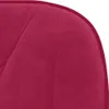 A close-up view of the corner of a red velvet office chair. Náhled obrázku produktu