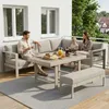 MeXo Gartenmöbel Set Aluminium 5-tlg. Gartenlounge Set für Produktbild-Vorschau 3