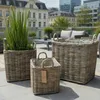 Panier en rotin lot de 3 Kubu gris avec poignées et film – Voir les images du produit 2