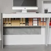 Große Empfangstheke 220x60x110cm, Weiß & Marmor-Optik, Produktbild-Vorschau 7