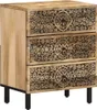 Nachttisch 50x33x60 cm Massivholz Mango Produktbild-Vorschau 1