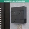 Avalo Brievenbus RVS Antraciet met Krantenvak en Slot - Productafbeelding-voorbeeld 3