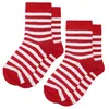 Kinder Socken 2-er Pack aus Baumwolle Farbige Ringel Rot Produktbild-Vorschau 2