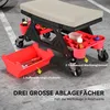 HOMCOM Sgabello da officina con rotelle Piano di appoggio Anteprima dell’immagine prodotto 7