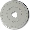 A close-up, top-down view of a circular rotary blade with markings and text. Produktbild-Vorschau