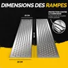 MONZANA® Lot de 2 rampes de chargement en acier galvanisé Voir les images du produit 5