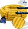 tecuro Drainagerohr 5 Meter - DN80, flexibel, gewellt und Produktbild-Vorschau 2