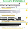 Four steps illustrating how to install a plant grow light. Produktbild-Vorschau