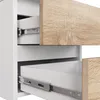 Nachttisch AKORD CL3 Weiß mit 3 Schubladen Front Produktbild-Vorschau 4