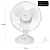 A white Clatronic table fan is shown from the front with dimensions indicated. Podgląd zdjęcia produktu