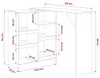 vidaXL Barový stôl s pohyblivou policou biely 138x39x110 cm Náhľad obrázku produktu 4