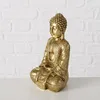Dekofigur, Buddha Figur, Kunstharz gold, H 20 cm Produktbild-Vorschau 6