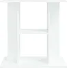 A white aquarium stand with a shelf in the middle, shown from the front. Náhľad obrázku produktu