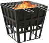 Möbel 2-in-1 Feuerstelle und Grill 34x34x48 cm Stahl    - Produktbild-Vorschau 1