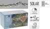 A product box for solar LED string lights, with a picture of the lights on a tree, and several feature callouts. Produktbild-Vorschau