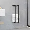 vidaXL Wieszak na ręczniki czarny 12,5x12,5x60 cm żelazko Podgląd zdjęcia produktu 1