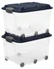 Rotho 2er Set Aufbewahrungsbox mit Rollen 57L Roller 6 - Produktbild-Vorschau 1