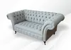 Chesterfield 2 Sitzer Wohnzimmer Couch Sofa Polster Textil Produktbild-Vorschau 2