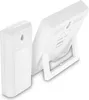 The back view of a white digital weather station and its wireless outdoor sensor. Náhled obrázku produktu