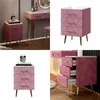 Nachtkastje Vicco Velia Roze 41 x 62 cm met 3 lades, Model Productafbeelding-voorbeeld 8