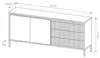 AX LIVING Trentinis 187 2T3S Schwarze große Kommode 187,1 Produktbild-Vorschau 7