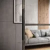 SQUARE Schiebetür mit Spiegel Türbreite 96 cm Dunkel Esche Produktbild-Vorschau 2