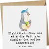 Mr. & Mrs. Panda Glückwunschkarte Elektriker Helden - Weiß Produktbild-Vorschau 1