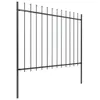 vidaXL Gartenzaun mit Speerspitze Stahl 337 x 150 cm Produktbild-Vorschau 1