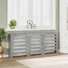 vidaXL Obložení radiátorů betonově šedé 205x21,5x83,5 cm Náhled obrázku produktu 2