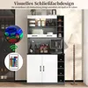 Flieks Cuisine Armoires hautes Buffet de cuisine avec LED, Voir les images du produit 8
