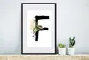 MuchoWow® MuchoWow® Gerahmtes Poster Buchstabe F - Schwarz Produktbild-Vorschau 4