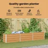 vidaXL Podwyższone łóżko jasnobrązowe 240 x 40 x 45 cm Stal Podgląd zdjęcia produktu 6