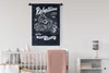 MuchoWow® Wandteppich Wandbehang Motorrad - Skelett - Retro Produktbild-Vorschau 2