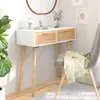 vidaXL Konsolentisch Weiß 80x30x75 cm Massivholz Kiefer Produktbild-Vorschau 2