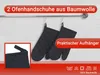 2er Set Ofenhandschuhe aus Baumwolle, 18x28 cm, schwarz Produktbild-Vorschau 5
