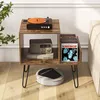 KOMFOTTEU stojak na gramofon ze stacją ładującą, stojak na Podgląd zdjęcia produktu 3