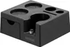 A black multi-functional espresso tamper station with various compartments and a small drawer. Anteprima dell’immagine prodotto