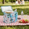 Blaue Kühltasche 6L mit zwei Kühlakkus, isolierte Lunchbox, Produktbild-Vorschau 4