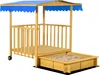 Outsunny Sandkasten mit Dach, Sandkiste aus Holz mit Produktbild-Vorschau 1